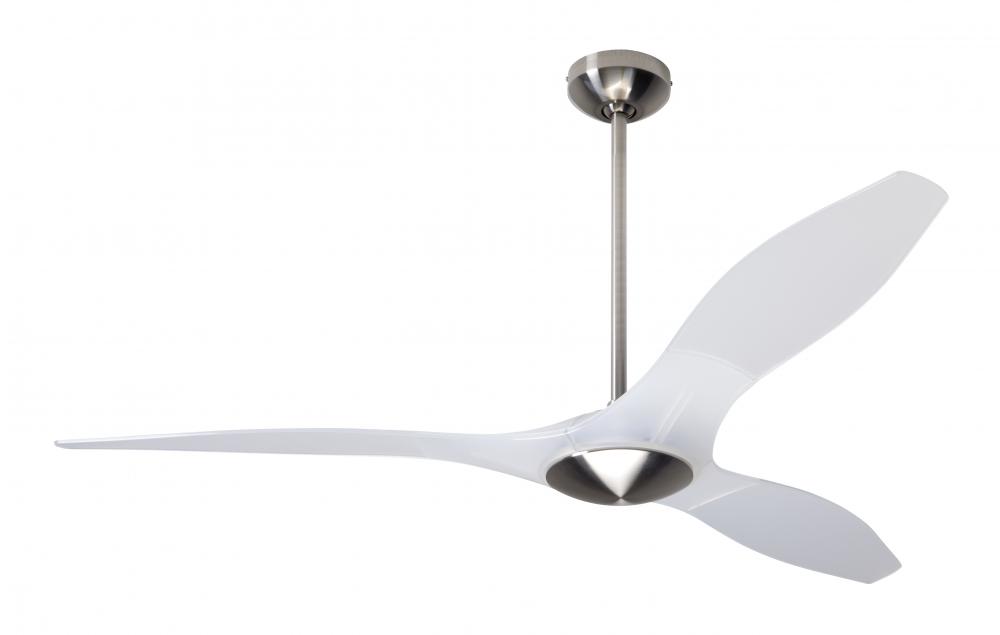 IC/Brisa DC Fan- Bright Nickel/Translucent Finish; 56" Translucent Blades; No Light; Remote Cont