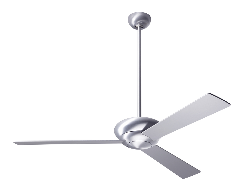 Altus Fan; Brushed Aluminum Finish; 52" White Blades; No Light; Fan Speed and Light Control