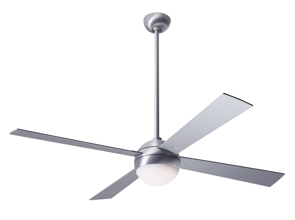 Ball Fan; Brushed Aluminum Finish; 52" Aluminum Blades; 20W LED; Fan Speed and Light Control