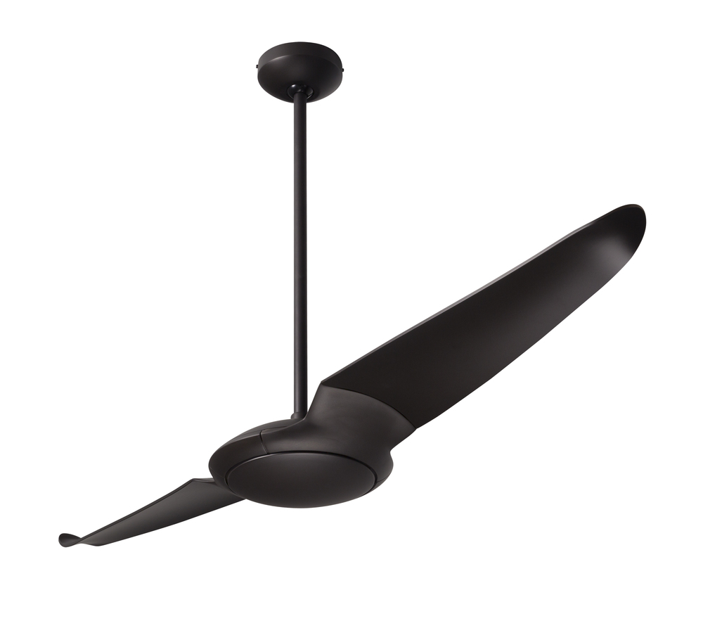 IC/Air (2 Blade ) Fan; Dark Bronze Finish; 56" Nickel Blades; No Light; Wall Control