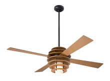 Modern Fan Co. SLA-MP-52-BK-LED-002 - Stella Fan; Maple/Dark Bronze Finish; 52" Black Blades; 17W LED; Fan Speed and Light Control