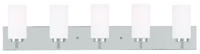 5 Light Polished Chrome Bath Light