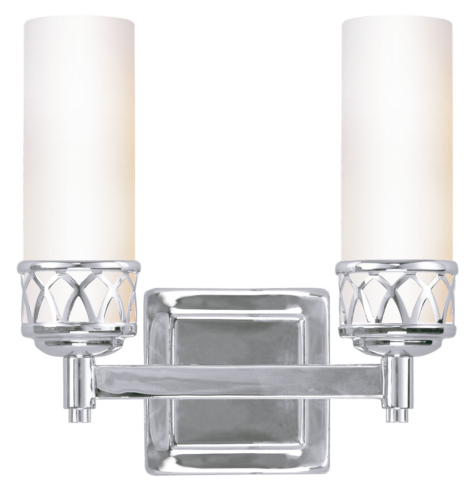 2 Light Polished Chrome Bath