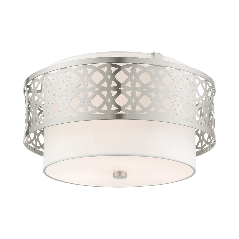 3 Lt Brushed Nickel Semi Flush