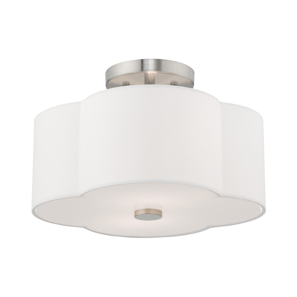 2 Lt Brushed Nickel Ceiling Mount