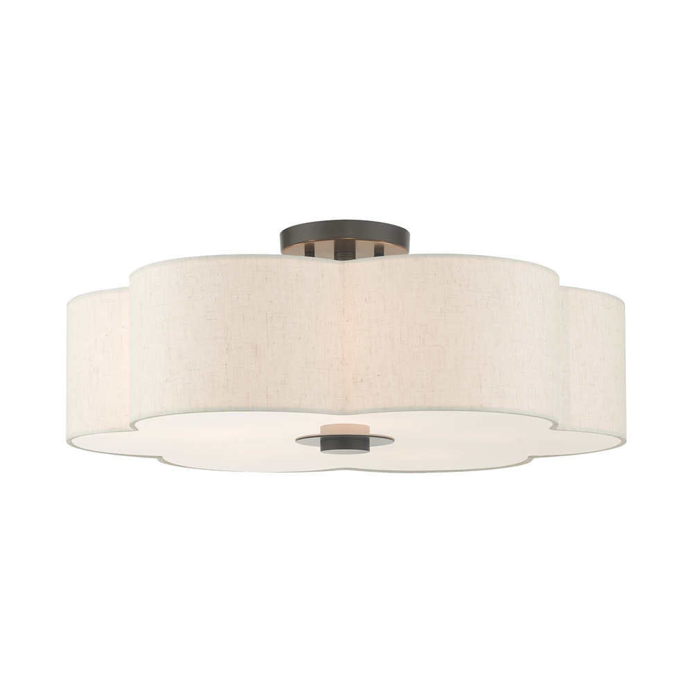 5 Lt English Bronze Semi Flush