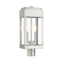 Livex Lighting 21236-91 - 2 Lt Brushed Nickel Outdoor Post Top Lantern