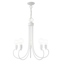 Livex Lighting 42925-03 - 5 Lt White Chandelier