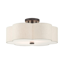 Livex Lighting 58064-92 - 3 Lt English Bronze Semi Flush