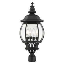 Livex Lighting 7703-14 - 4 Lt Textured Black Outdoor Post Top Lantern