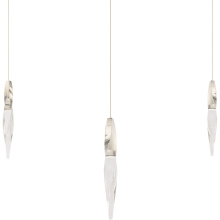 Schonbek Beyond BPD13203L-PN - Kindjal 3 Light 120-277V Multi-Light Pendant (Linear Canopy) in Polished Nickel with Clear Optic C