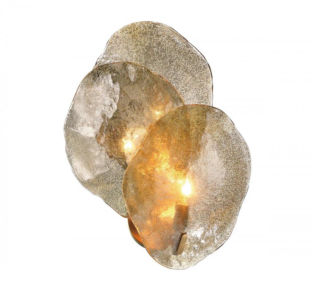 Corato, 3 Light Wall Mount, Brushed Brass