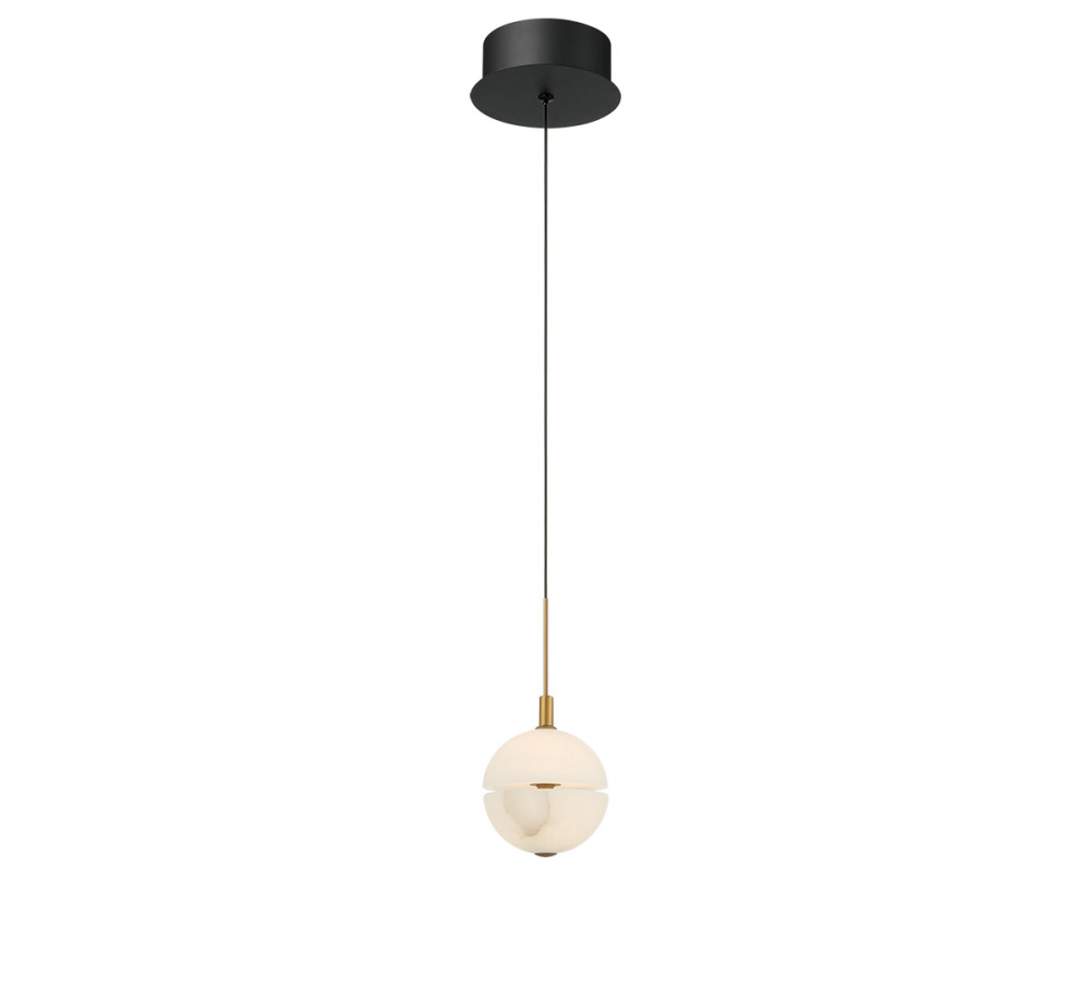 Corfu 1 Light LED Pendant Matte Black
