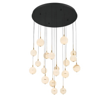 Lib & Co. US 12373-02 - Corfu 19 Light Round LED Chandelier Matte Black