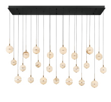 Lib & Co. US 12379-02 - Corfu 23 Light Rectangular LED Chandelier Matte Black