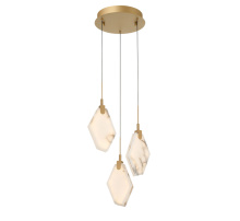 Lib & Co. US 12381-030 - Kosmos 3 Light Round LED Pendant Painted Antique Brass