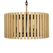 Varaluz 387P06MBH - Suratto 6 Light   Pendant - Matte Black/Honey Blonde