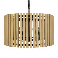 Varaluz 387P08MBH - Suratto 8 Light   Pendant - Matte Black/Honey Blonde