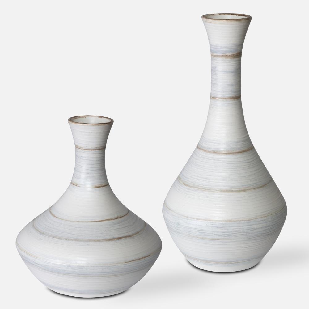 Uttermost Potter Fluted Striped Vases Set/2