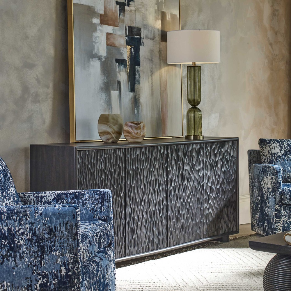 Uttermost Stevenson Chiseled 4 Door Cabinet