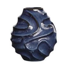 Uttermost 18285 - Uttermost Helix Swirl Blue Outdoor Vase