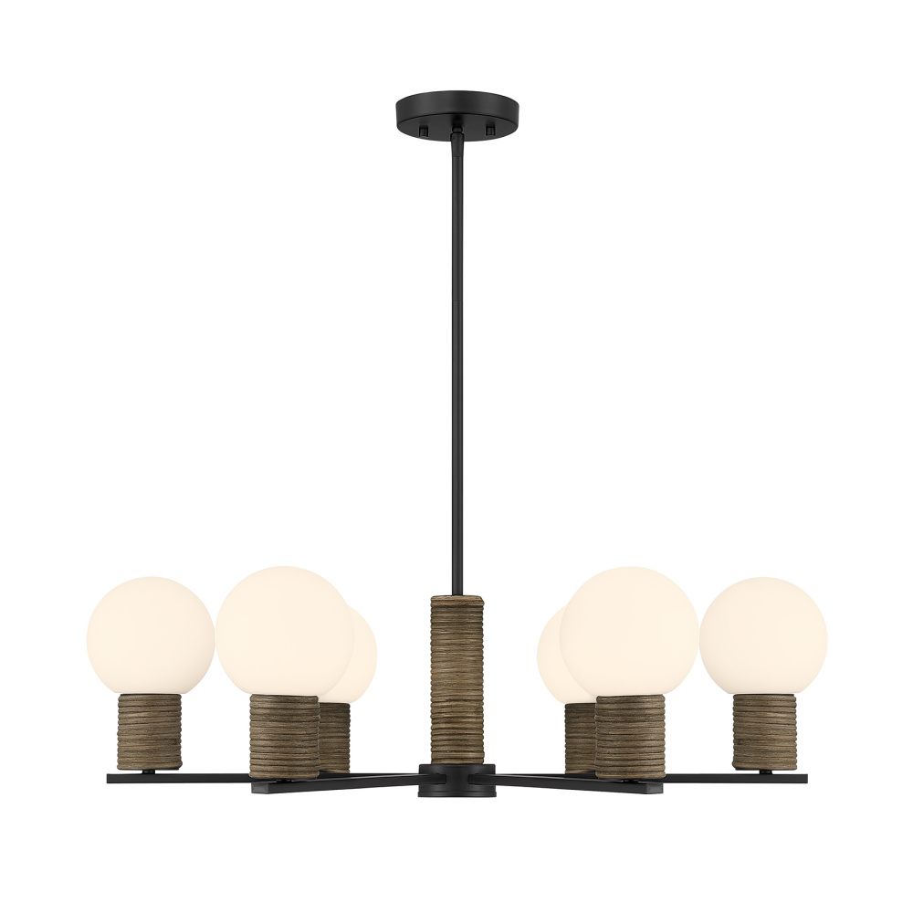 Jarrell 6-Light Chandelier in Matte Black