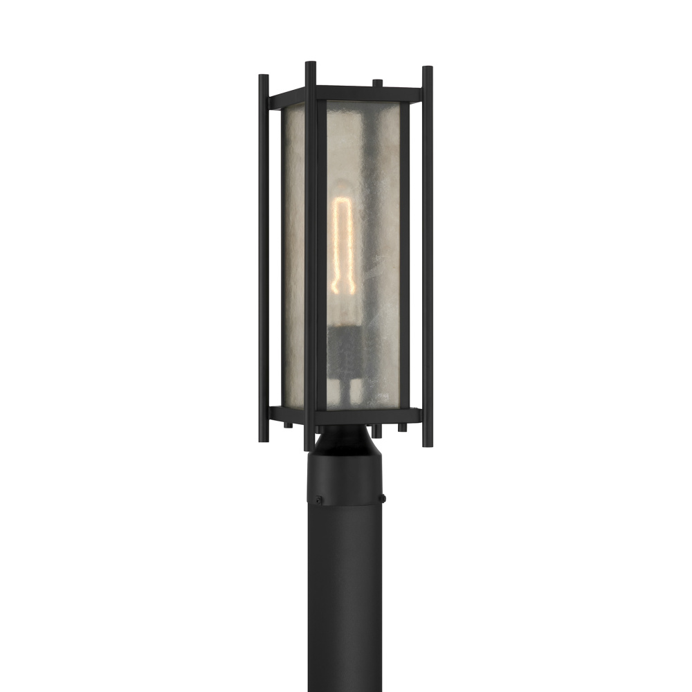 Jacobs 1-Light Outdoor Post Lantern in Matte Black
