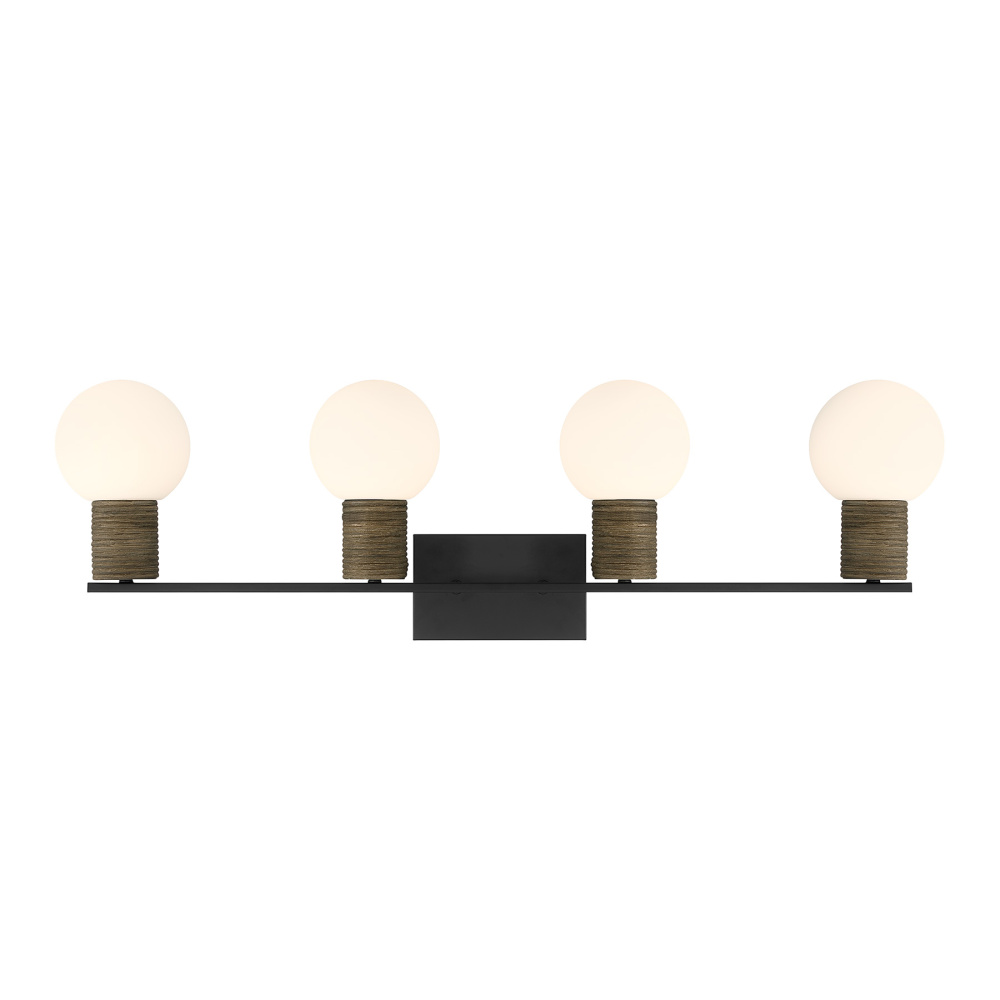Jarrell 4-Light Bathroom Vanity Light in Matte Black
