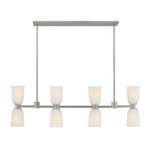 Savoy House 1-1249-8-SN - Baldwin 8-Light Linear Chandelier in Satin Nickel