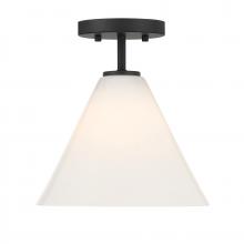 Savoy House 7-4011-1-89 - Blair 1-Light Mini-Pendant or Semi-Flush in Matte Black