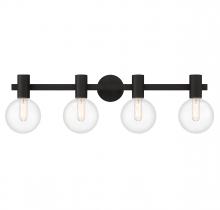 Savoy House 8-3076-4-BK - Wright 4-Light Bathroom Vanity Light in Matte Black