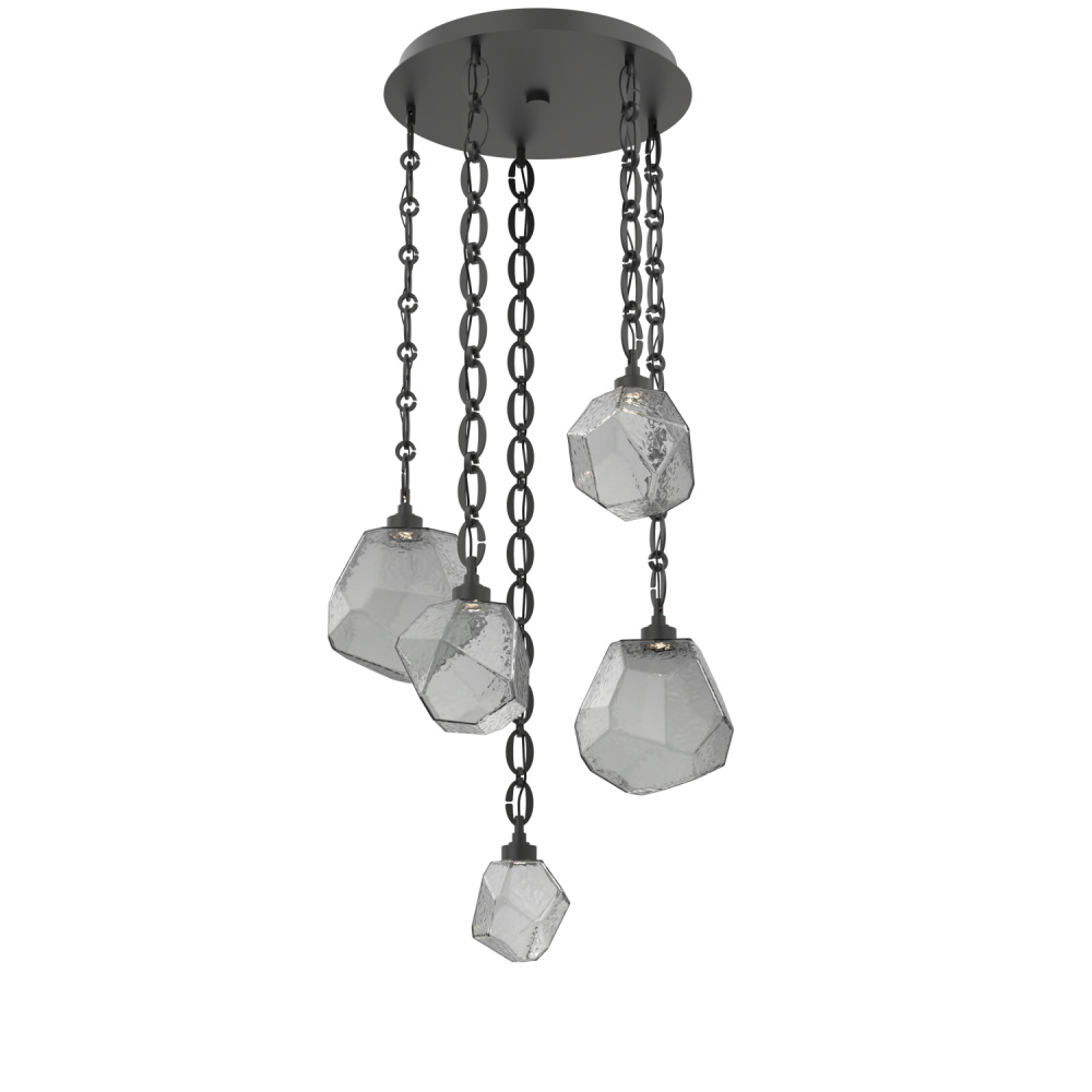 Gem Round 5pc Multi-Pendant with Chain