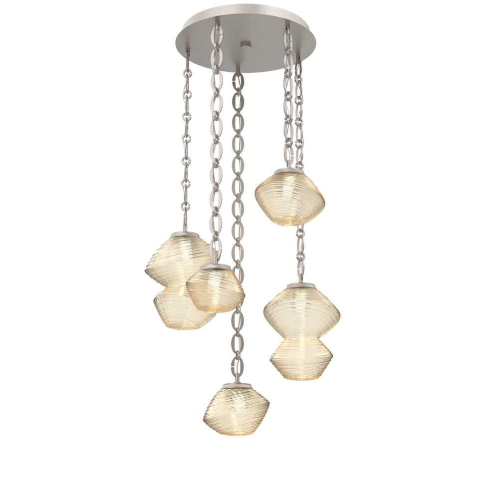 Mesa Round 5pc Multi-Pendant with Chain
