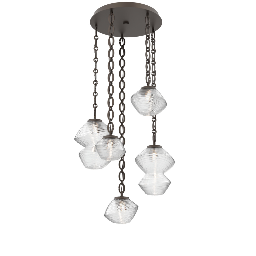 Mesa Round 5pc Multi-Pendant with Chain