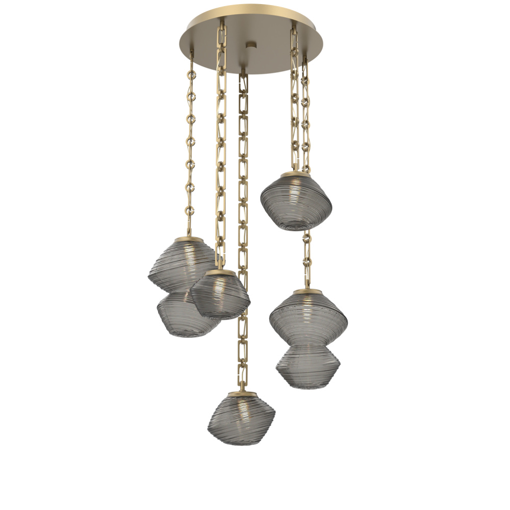 Mesa Round 5pc Multi-Pendant with Chain