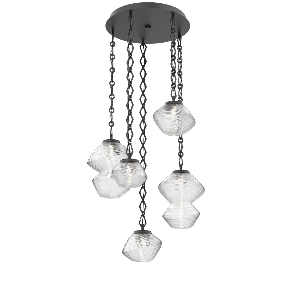 Mesa Round 5pc Multi-Pendant with Chain