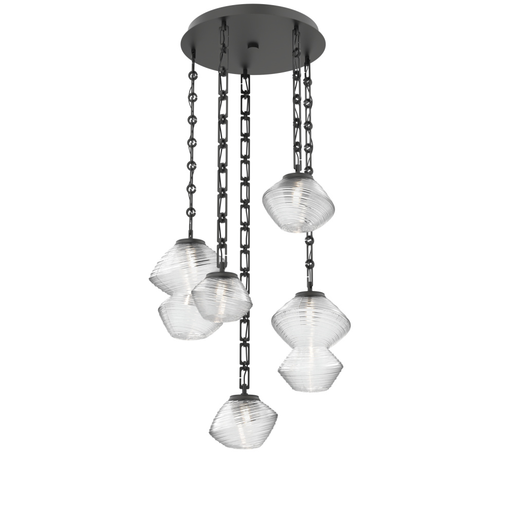 Mesa Round 5pc Multi-Pendant with Chain