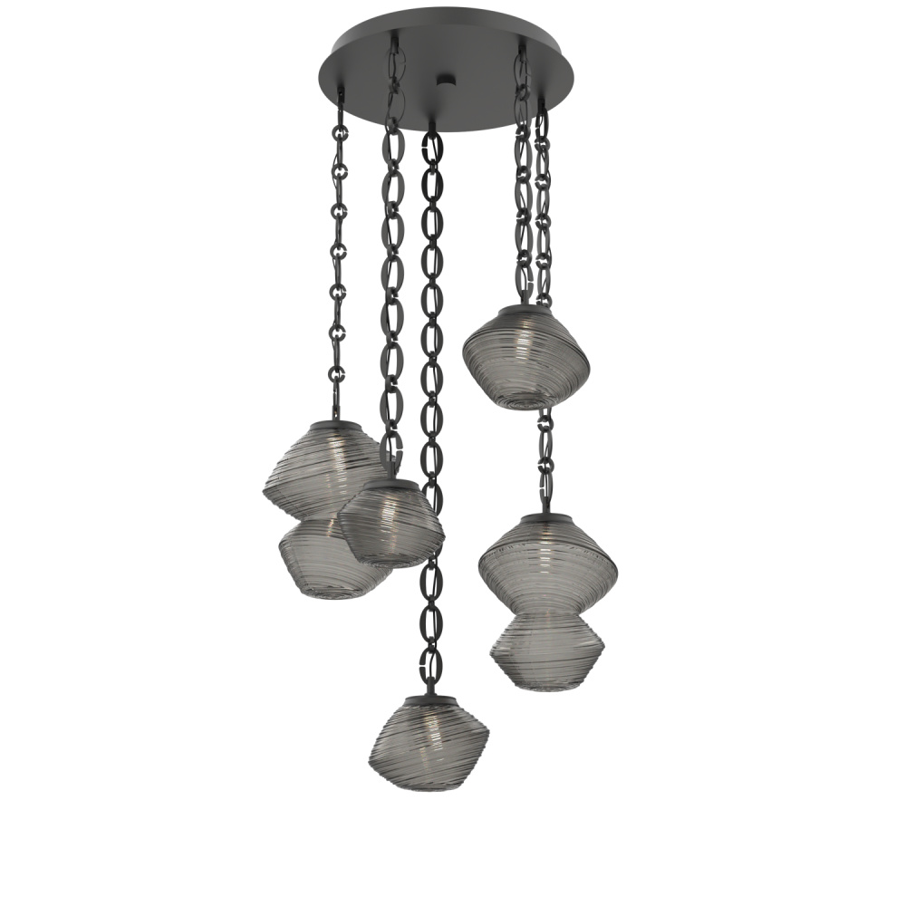 Mesa Round 5pc Multi-Pendant with Chain