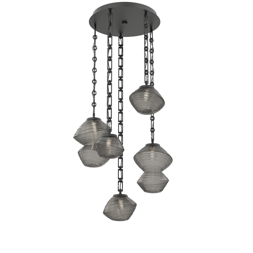 Mesa Round 5pc Multi-Pendant with Chain
