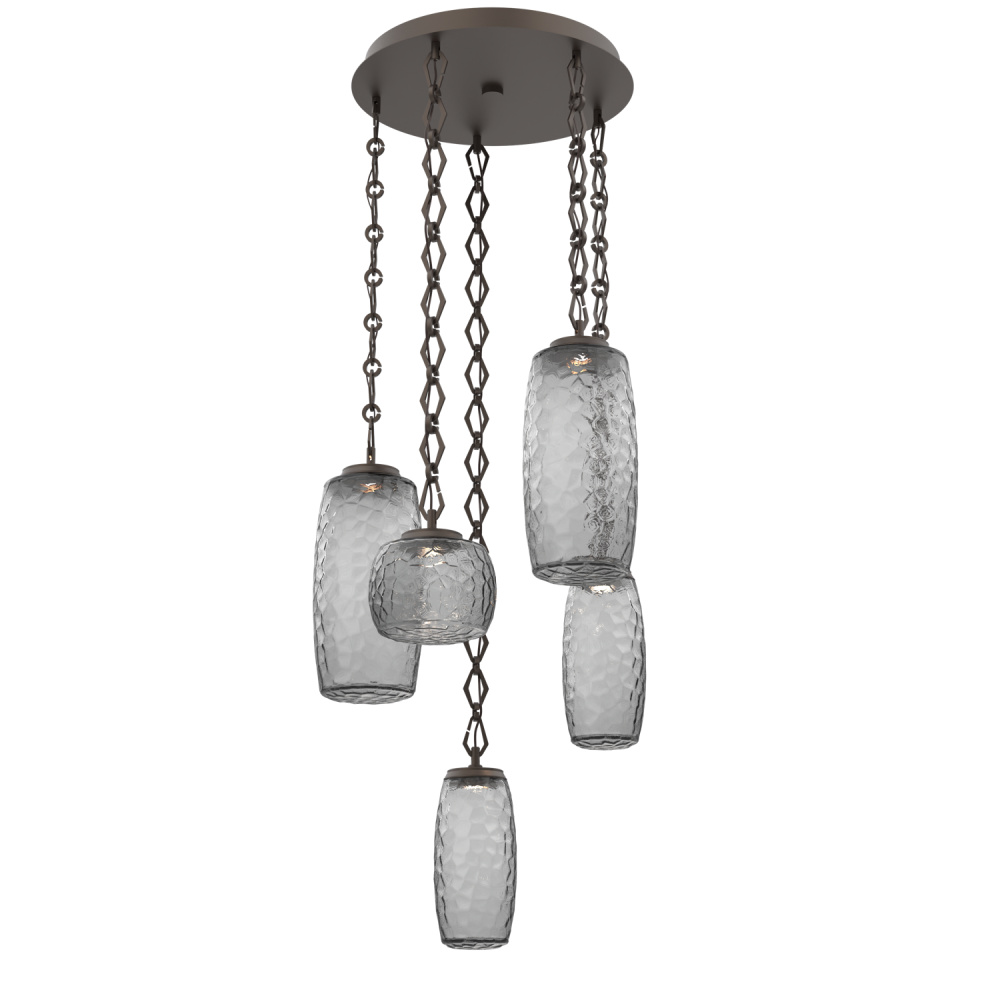 Vessel Round 5pc Multi-Pendant with Chain