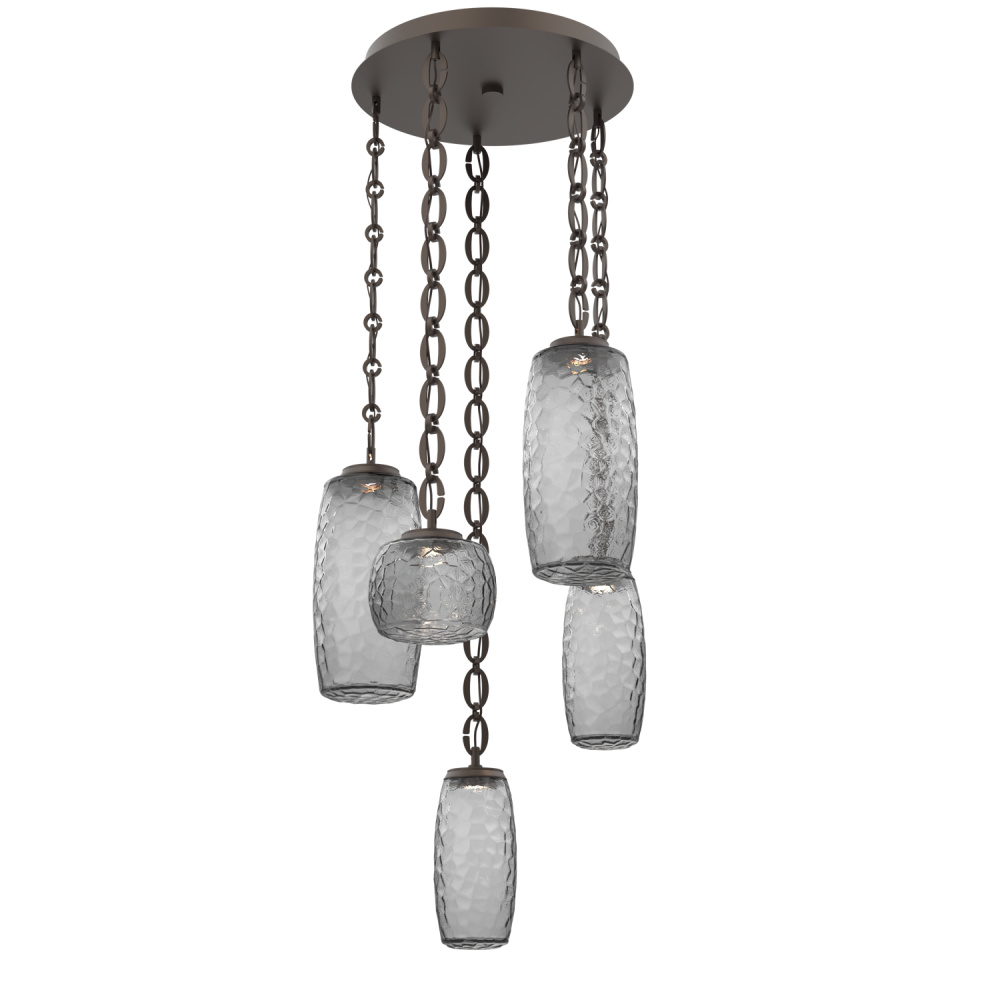 Vessel Round 5pc Multi-Pendant with Chain