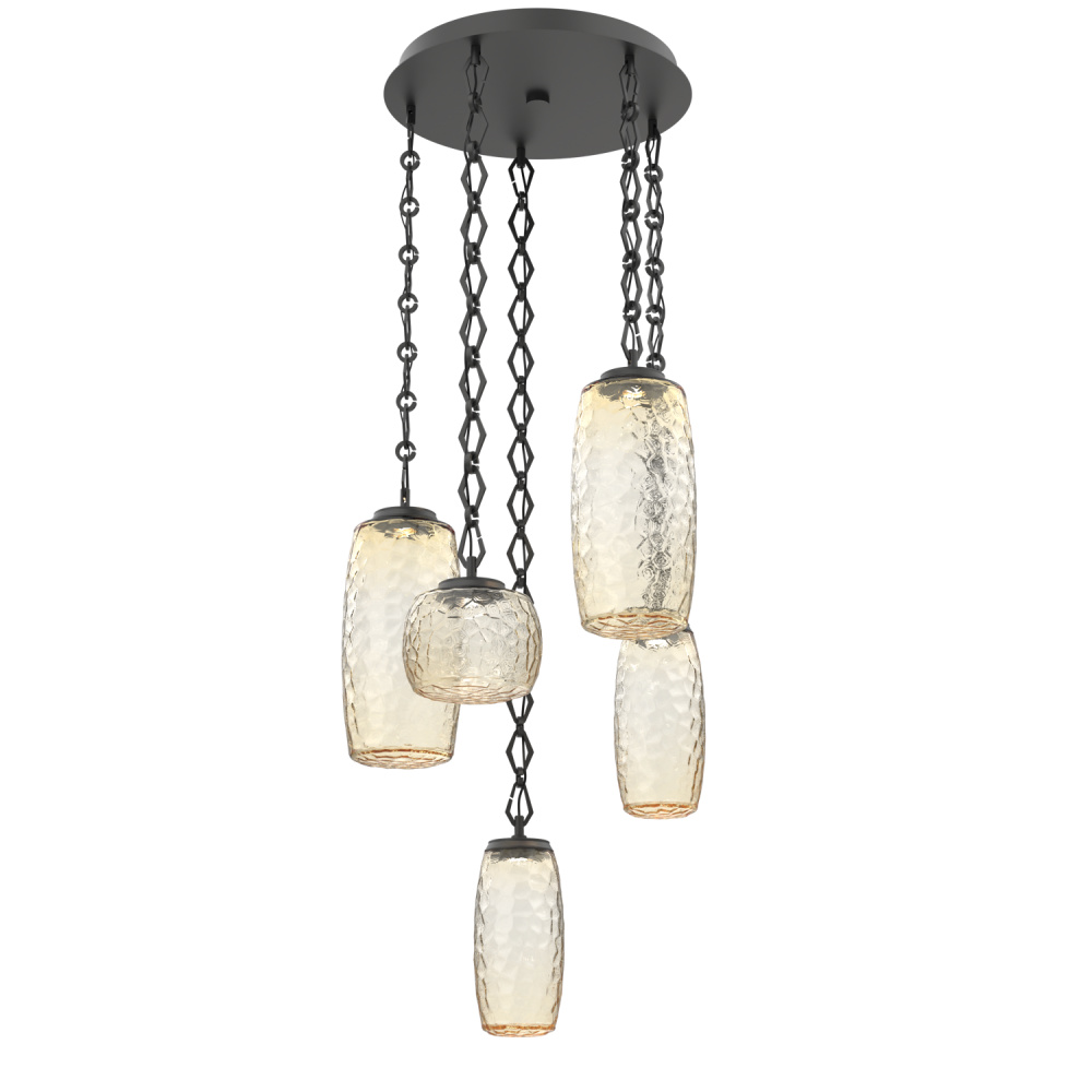 Vessel Round 5pc Multi-Pendant with Chain
