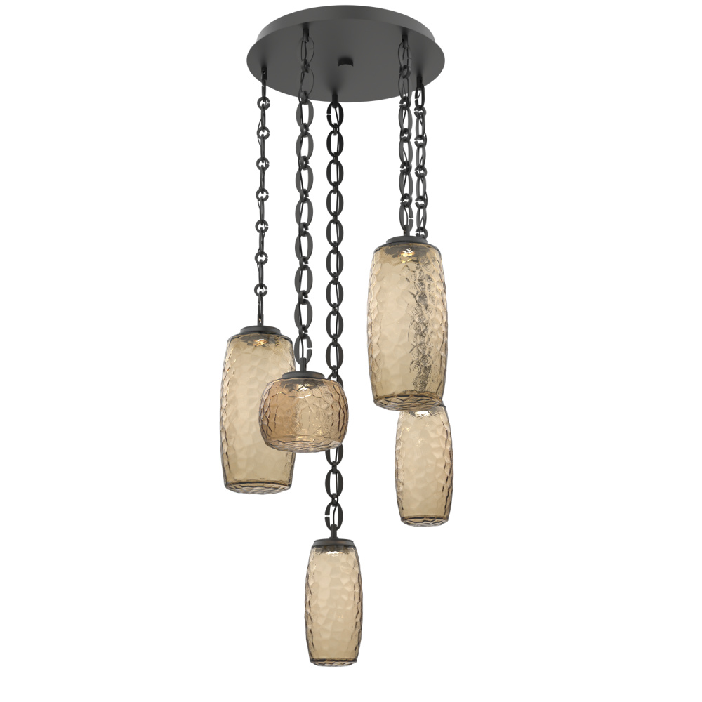 Vessel Round 5pc Multi-Pendant with Chain