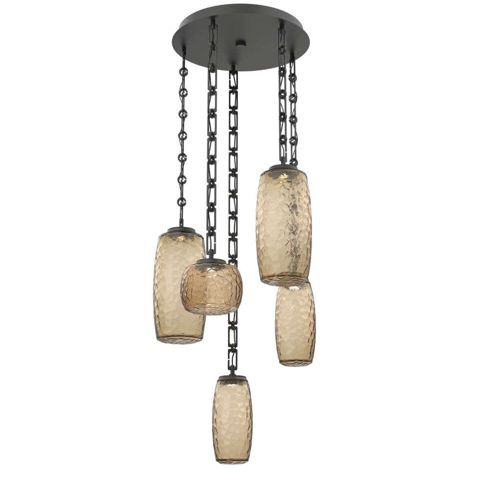 Vessel Round 5pc Multi-Pendant with Chain