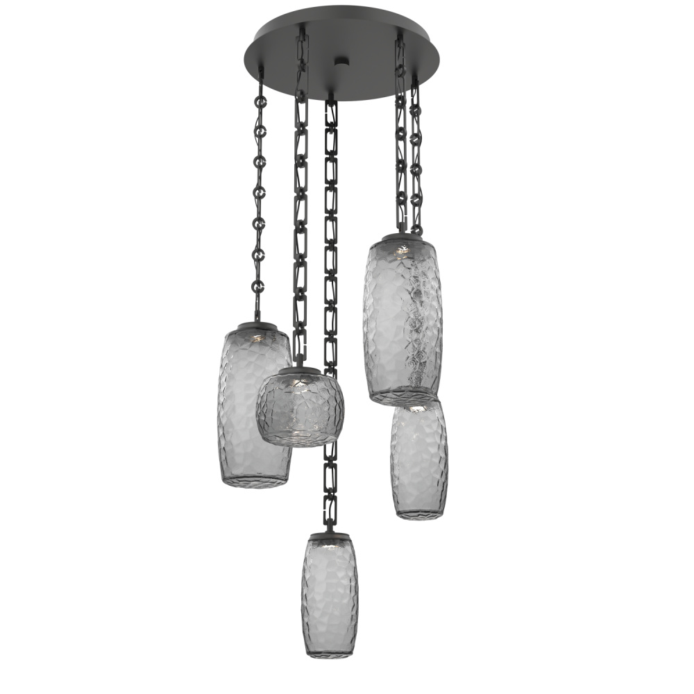Vessel Round 5pc Multi-Pendant with Chain