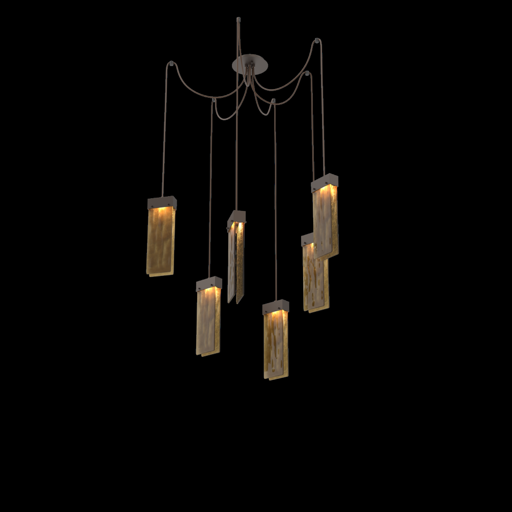 Parallel Round 6pc Swag Multi-Pendant