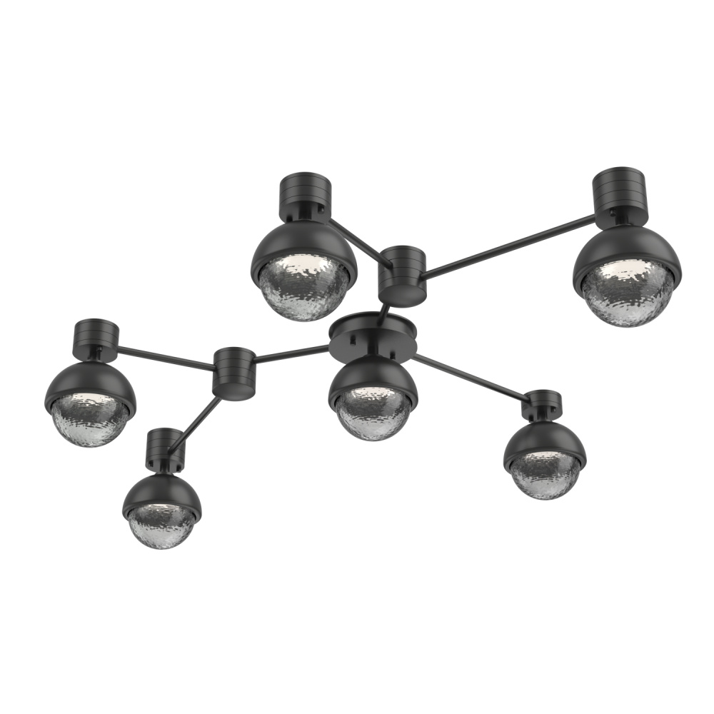 Cabochon Flush Mount Wall Sconce Matte Black