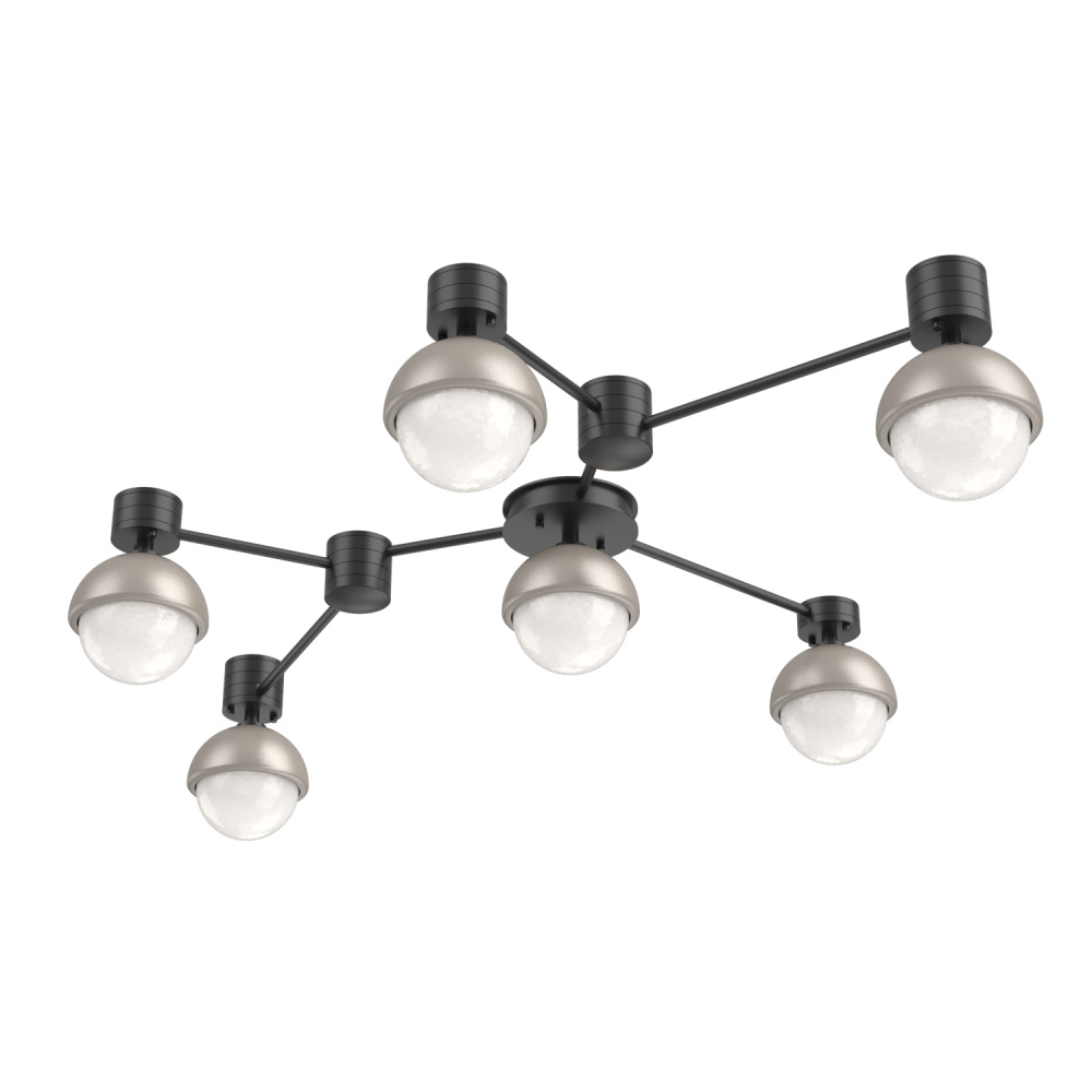 Cabochon Flush Mount Wall Sconce Matte Black