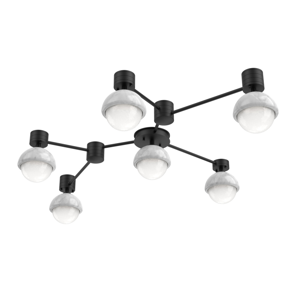 Cabochon Flush Mount Wall Sconce Matte Black
