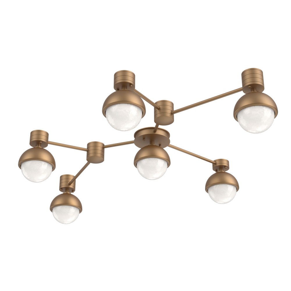 Cabochon Flush Mount Wall Sconce Novel Brass